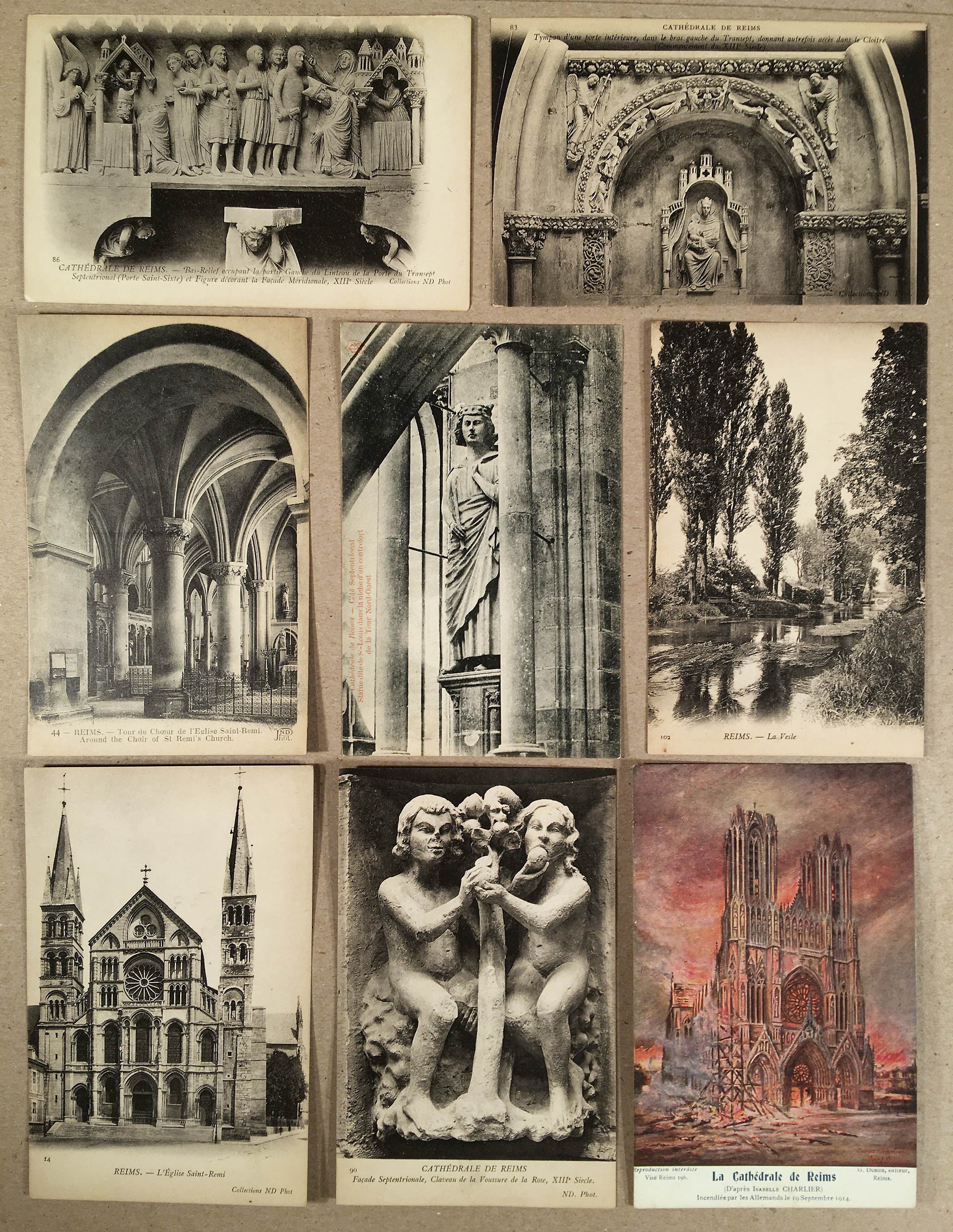 Reimsページ‼️ Reims France: Lot of 24 Postcards c.1905-20 Postcards VARIOUS